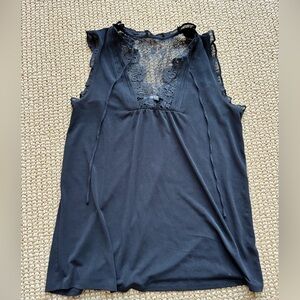 Express Black Lace Detail Tank Top